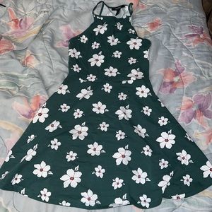 Floral High-Neck Dress